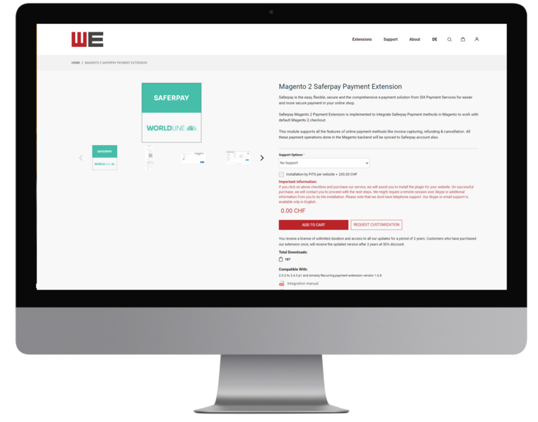 Saferpay Magento extension Laptop